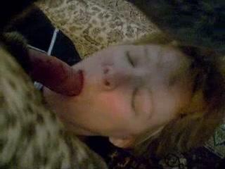 Dirty blonde woman blowjob big dog's dick